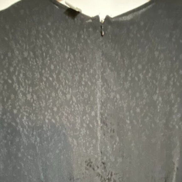 H&M Black Floral Jacquard Knot-Front Women's Midi Dress Size L - Picture 6 of 8